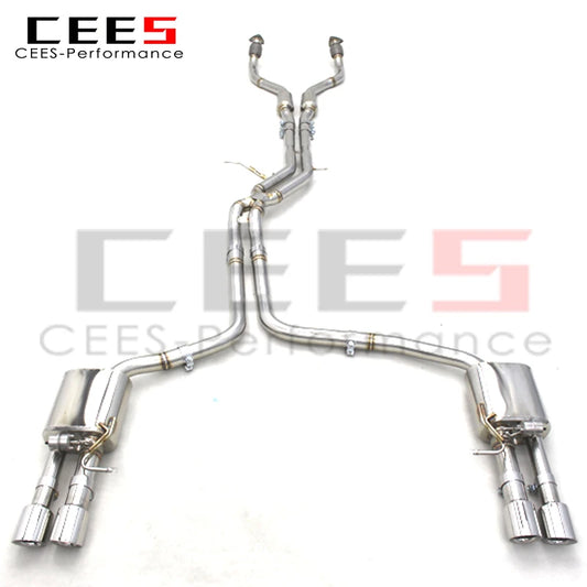 CEES Sport Catback Exhaust Pipes for Audi A7 C7/C8 3.0T 2012-2023 Stainless Steel Escape Muffler Car Exhaust System