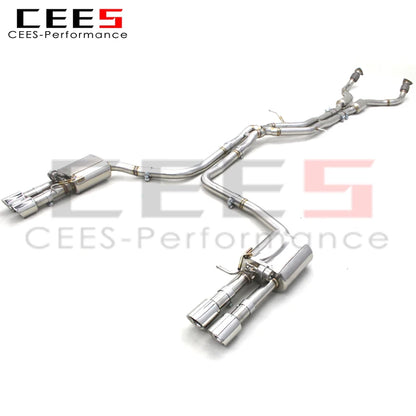 CEES Sport Catback Exhaust Pipes for Audi A7 C7/C8 3.0T 2012-2023 Stainless Steel Escape Muffler Car Exhaust System