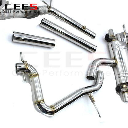 CEES Stainless Steel Catback Exhaust For Audi TT 8G 2.0T 2014-2016 Performance Muffler Exhaust Racing Car Valve Exhaust Systems