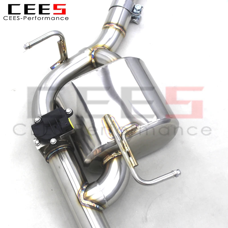 CEES Stainless Steel Catback Exhaust System For Audi A4 B8 2.0T 2013-2016 escape exhaust pipes muffler exhaust