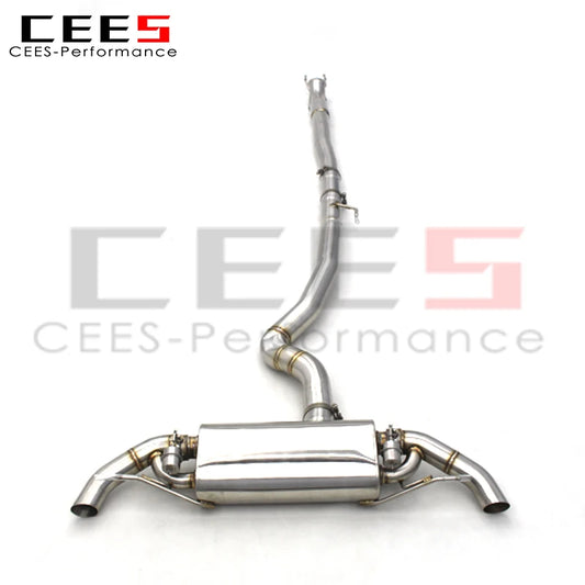 CEES Stainless Steel Catback For Mercedes-Benz CLA45 AMG 2.0T 2014-2023 Valvetronic Muffler Systems Exhaust Pipes