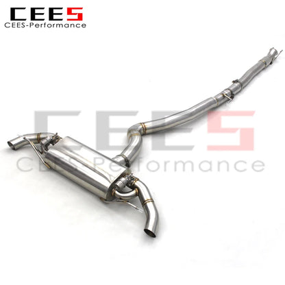 CEES Stainless Steel Catback For Mercedes-Benz CLA45 AMG 2.0T 2014-2023 Valvetronic Muffler Systems Exhaust Pipes