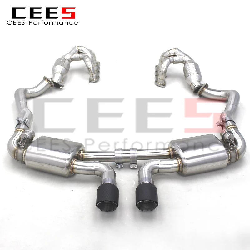 CEES Stainless Steel Exhaust Catback with Insulated Catted Manifold For Porsche 981 Cayman/Boxster 2.7/3.4 2012-2015