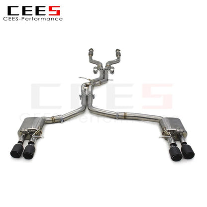 CEES Stainless Steel Full set Catback Exhaust Valvetronic Muffler System For Audi S6/S7 C7 4.0T 2013-2018 Exhaust downpipe