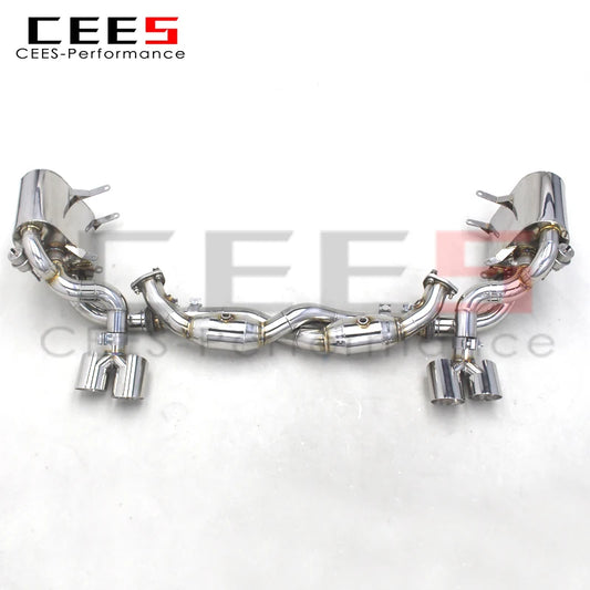 CEES  Stainless Steel Sport Exhaust System Tuning Auto Parts For PORSCHE 911 997.1/997.2 Carrera 2004-2012 Catback muffler