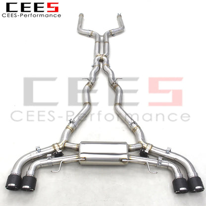 CEES  Stainless Steel Tuning Catback Exhaust Pipes For BMW M8 COUPE 4.4T 2017-2023