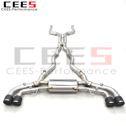 CEES  Stainless Steel Tuning Catback Exhaust Pipes For BMW M8 COUPE 4.4T 2017-2023