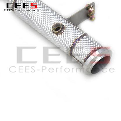 CEES Straight Downpipe For Mercedes-Benz E43 AMG 3.0TT 2016-2018 Stainless Steel Exhaust Downpipe With Heat Shield Exhaust Pipes