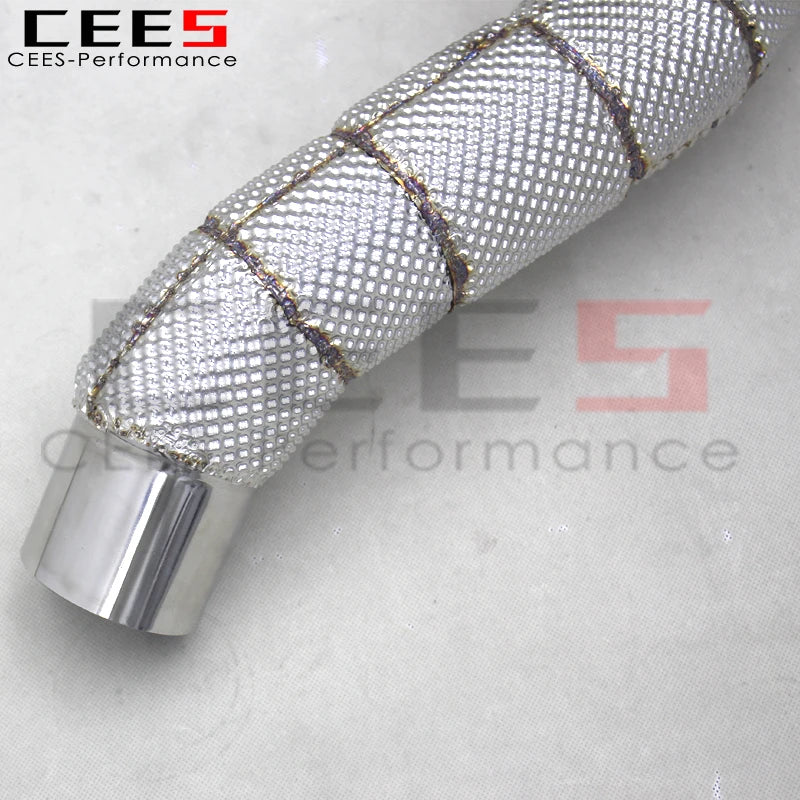 CEES T304 Steel Exhaust catted Downpipe with 100/200/300 Cell Downpipe For BMW M5/M6 F10/F06 4.4T 2012-2016 Tune Exhaust pipe