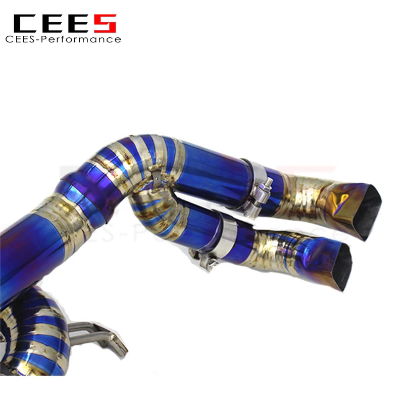 CEES Titanium Catback Exhaust For Audi R8 V8/V10 4.2/5.2 2010-2023 Racing Car Exhaust Pipe Muffler Exhaust Systems