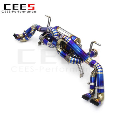 CEES Titanium Catback Exhaust For Audi R8 V8/V10 4.2/5.2 2010-2023 Racing Car Exhaust Pipe Muffler Exhaust Systems