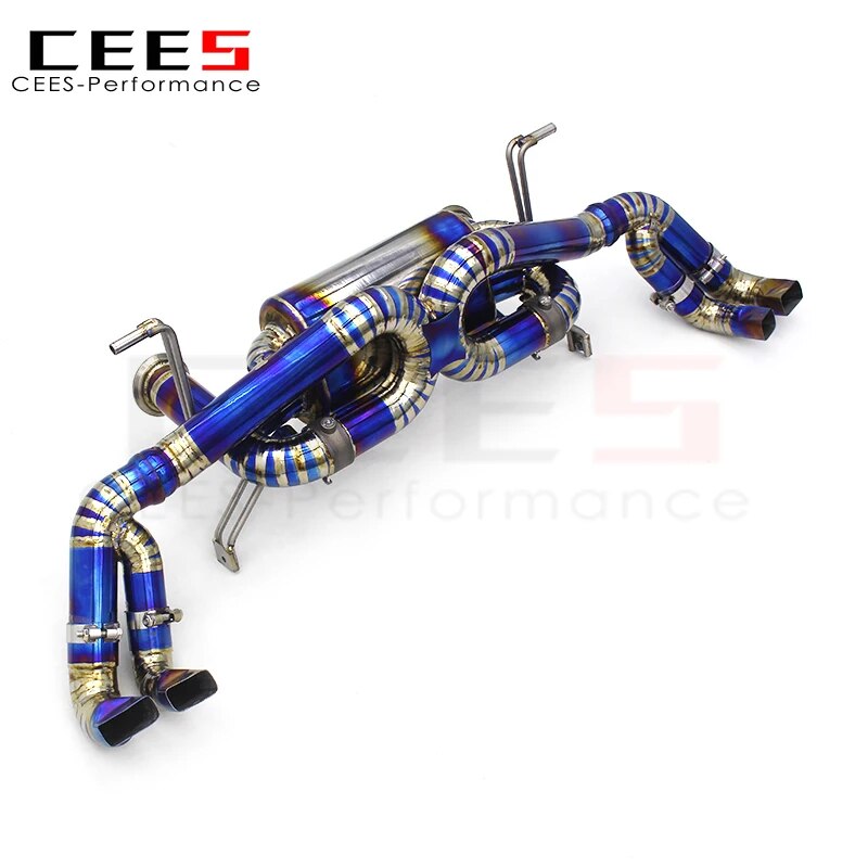 CEES Titanium Catback Exhaust For Audi R8 V8/V10 4.2/5.2 2010-2023 Racing Car Exhaust Pipe Muffler Exhaust Systems