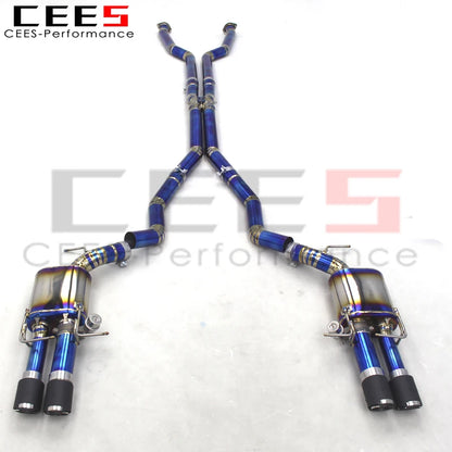 CEES  Titanium Catback Exhaust Pipes Tuning Auto Parts For BMW M5 E60 5.0 2003-2010