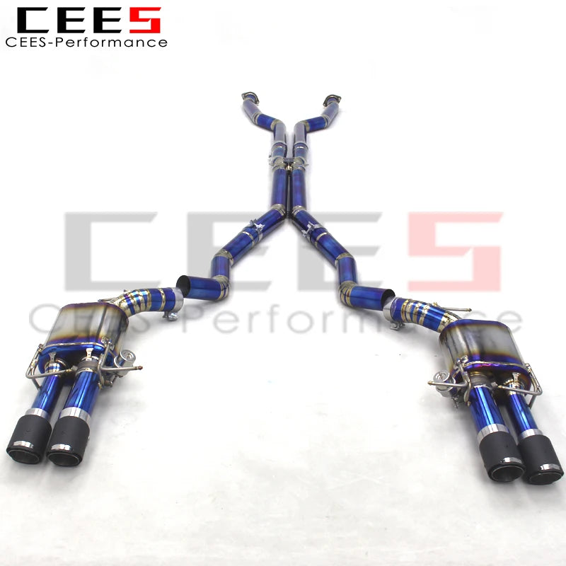 CEES  Titanium Catback Exhaust Pipes Tuning Auto Parts For BMW M5 E60 5.0 2003-2010