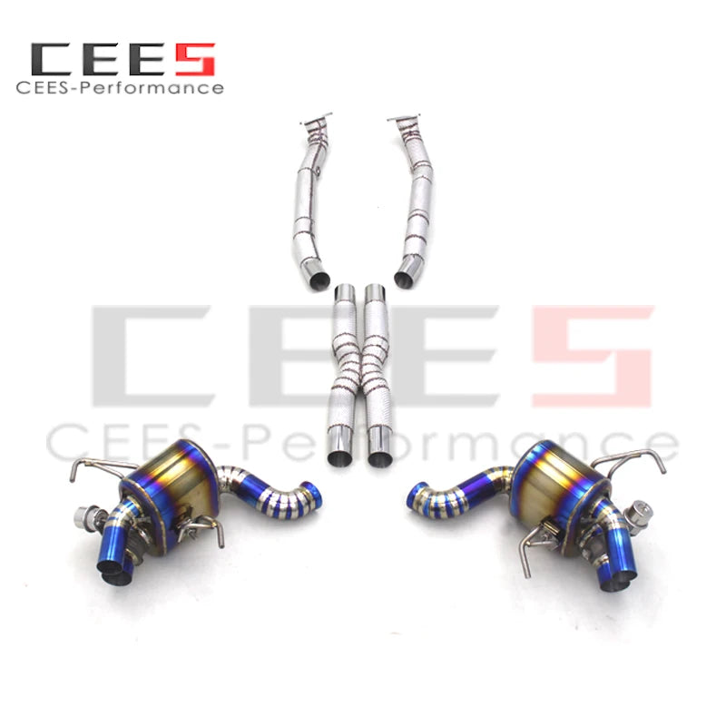 CEES Titanium Catback Exhaust X Pipe For Ferrari California 4.3L 2009-2014 Escape Exhaust Pipe muffler Exhaust Downpipe