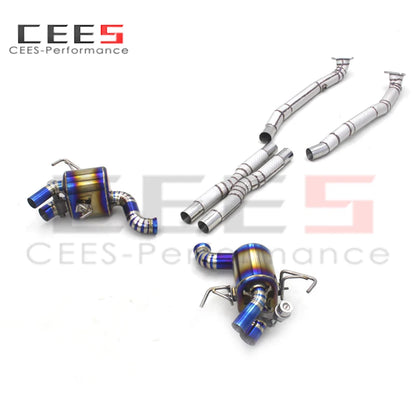 CEES Titanium Catback Exhaust X Pipe For Ferrari California 4.3L 2009-2014 Escape Exhaust Pipe muffler Exhaust Downpipe