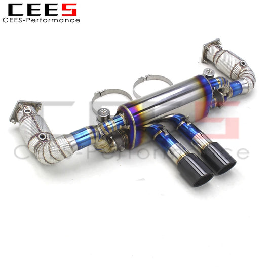 CEES Titanium Catback Full exhaust Exhaust Downpipe For Porsche 911 991/991.2 2016-2018 escape Racing exhaust system