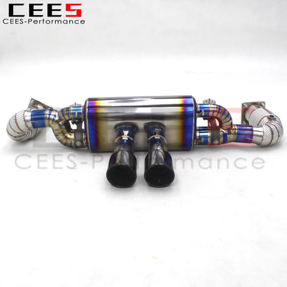 CEES Titanium Catback Full exhaust Exhaust Downpipe For Porsche 911 991/991.2 2016-2018 escape Racing exhaust system