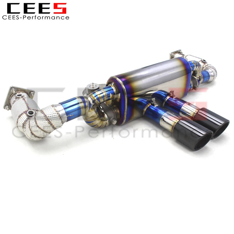 CEES Titanium Catback Full exhaust Exhaust Downpipe For Porsche 911 991/991.2 2016-2018 escape Racing exhaust system