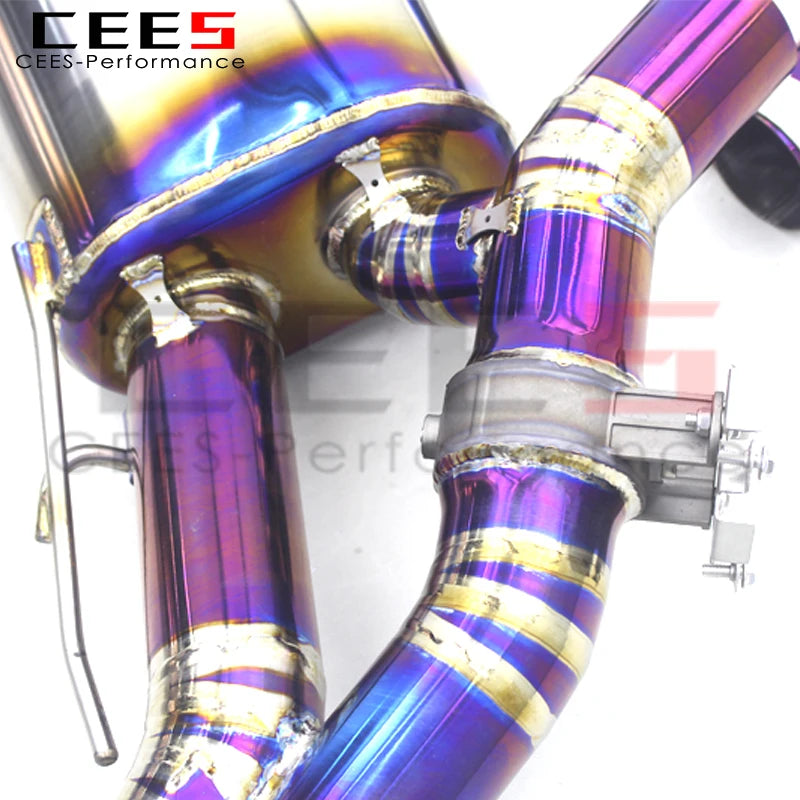 CEES Titanium Exhaust Pipe Muffler Valvetronic Catback Exhaust System For BMW X3M/X4M F97/F98 3.0T 2019-2023