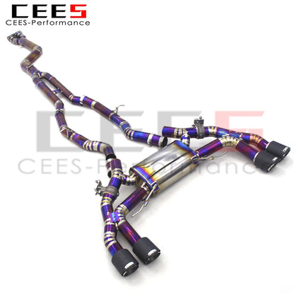 CEES Titanium Exhaust Pipe Muffler Valvetronic Catback Exhaust System For BMW X3M/X4M F97/F98 3.0T 2019-2023