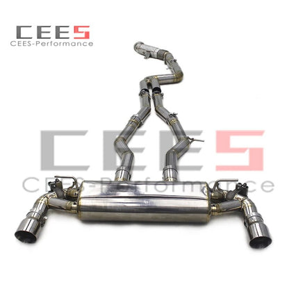 CEES Titanium Full set Catback Exhaust Valvetronic Muffler System pipe For Toyota Supra A90 3.0T 2020-2023 Catless downpipe