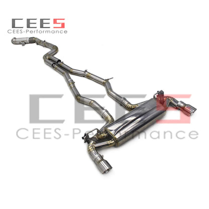 CEES Titanium Full set Catback Exhaust Valvetronic Muffler System pipe For Toyota Supra A90 3.0T 2020-2023 Catless downpipe