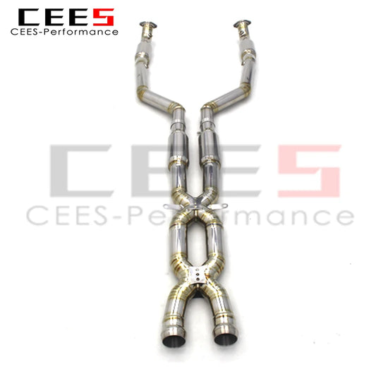 CEES Titanium Mid pipe Performance Exhaust Pipe Catless downpipe  For BMW M3 E90/E92/E93 4.0L 2007-2013