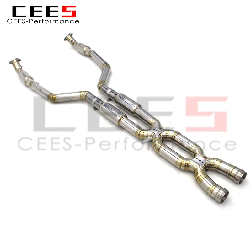 CEES Titanium Mid pipe Performance Exhaust Pipe Catless downpipe  For BMW M3 E90/E92/E93 4.0L 2007-2013