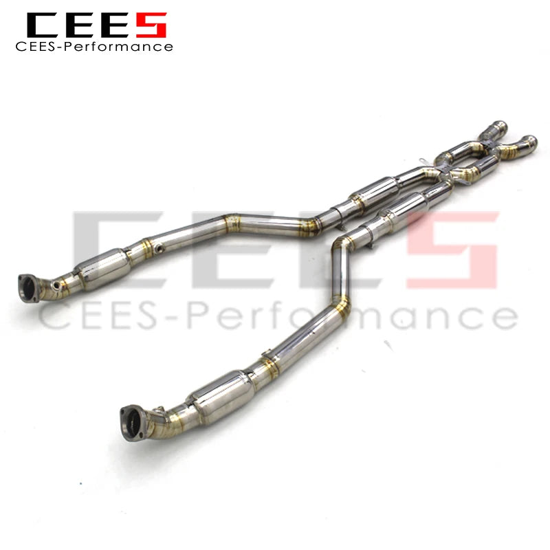 CEES Titanium Mid pipe Performance Exhaust Pipe Catless downpipe  For BMW M3 E90/E92/E93 4.0L 2007-2013