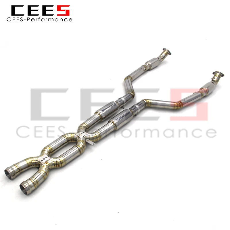 CEES Titanium Mid pipe Performance Exhaust Pipe Catless downpipe  For BMW M3 E90/E92/E93 4.0L 2007-2013