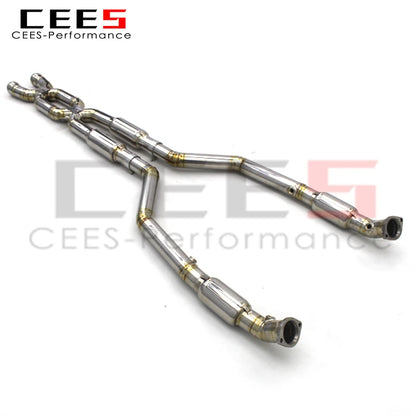 CEES Titanium Mid pipe Performance Exhaust Pipe Catless downpipe  For BMW M3 E90/E92/E93 4.0L 2007-2013