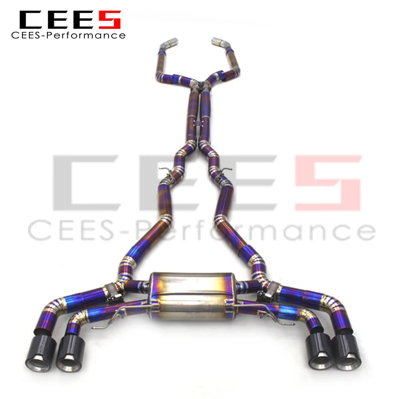 CEES Titanium Performance Catback Exhaust System For BMW M550/M550i G30/N63 4.4TT 2017-2022 Racing Valve Exhaust Pipe Muffler