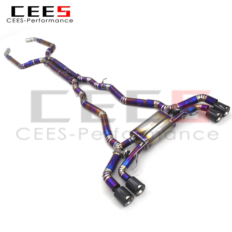 CEES Titanium Performance Catback Exhaust System For BMW M550/M550i G30/N63 4.4TT 2017-2022 Racing Valve Exhaust Pipe Muffler