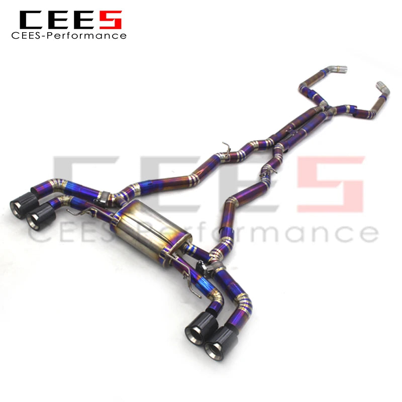 CEES Titanium Performance Catback Exhaust System For BMW M550/M550i G30/N63 4.4TT 2017-2022 Racing Valve Exhaust Pipe Muffler