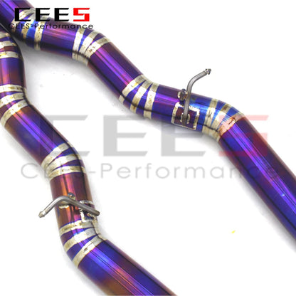 CEES Titanium Performance Catback Exhaust System For BMW M550/M550i G30/N63 4.4TT 2017-2022 Racing Valve Exhaust Pipe Muffler