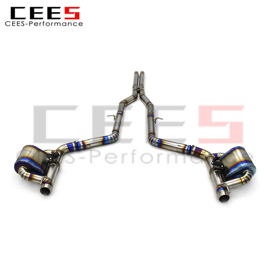 CEES Titanium Tuning Exhaust Systems For Dodge Challenger Hellcat SRT 6.2T 6.4 Escape Valved Muffler Exhaust Pipes