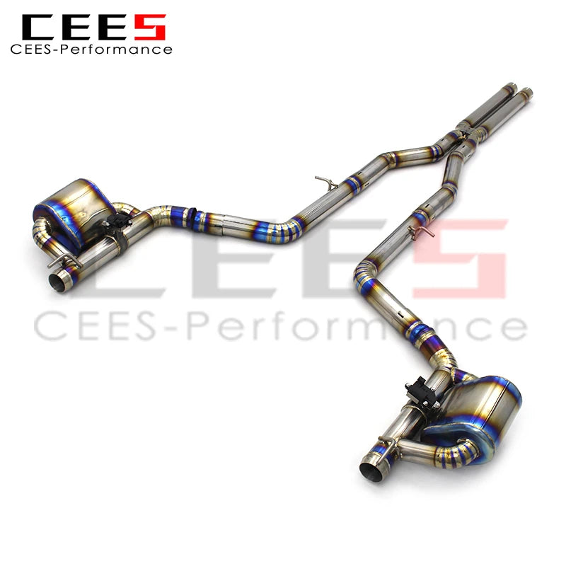 CEES Titanium Tuning Exhaust Systems For Dodge Challenger Hellcat SRT 6.2T 6.4 Escape Valved Muffler Exhaust Pipes