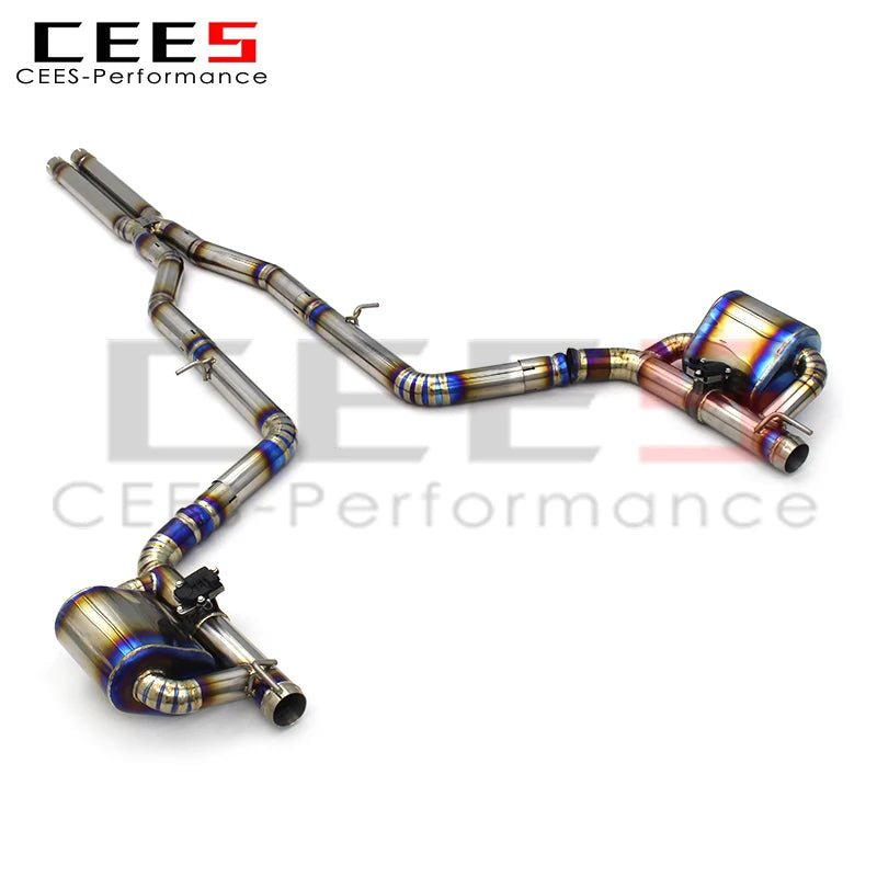 CEES Titanium Tuning Exhaust Systems For Dodge Challenger Hellcat SRT 6.2T 6.4 Escape Valved Muffler Exhaust Pipes