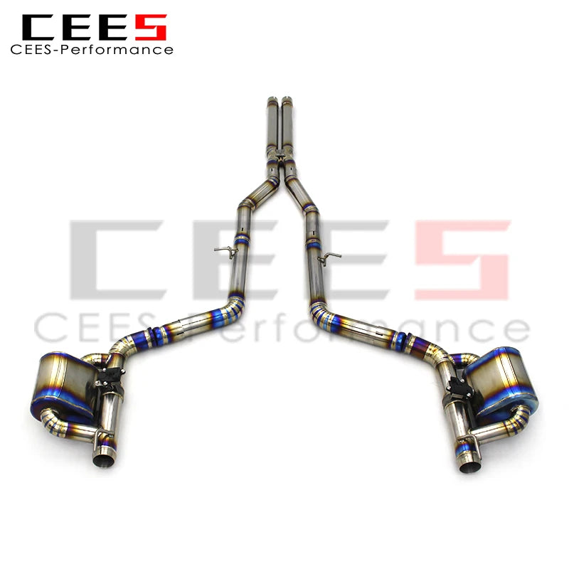 CEES Titanium Tuning Exhaust Systems For Dodge Challenger Hellcat SRT 6.2T 6.4 Escape Valved Muffler Exhaust Pipes