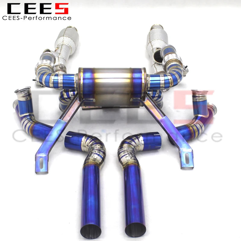 CEES  Titanium Tuning Exhaust catback with Downpipe For Lamborghini Murcielago LP620/LP640/LP670 V12 6.2 2006-2016