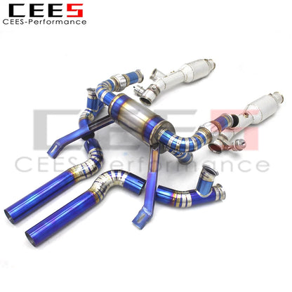 CEES  Titanium Tuning Exhaust catback with Downpipe For Lamborghini Murcielago LP620/LP640/LP670 V12 6.2 2006-2016