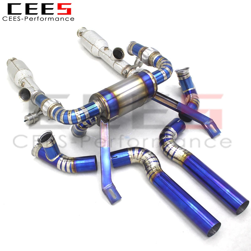 CEES  Titanium Tuning Exhaust catback with Downpipe For Lamborghini Murcielago LP620/LP640/LP670 V12 6.2 2006-2016