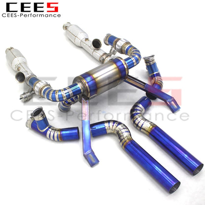 CEES  Titanium Tuning Exhaust catback with Downpipe For Lamborghini Murcielago LP620/LP640/LP670 V12 6.2 2006-2016