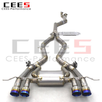 CEES Titanium Valved Sport Exhaust System For BMW M3/M4 G80/G82 3.0T 2020-2025 Valvetronic Catback Exhaust pipe