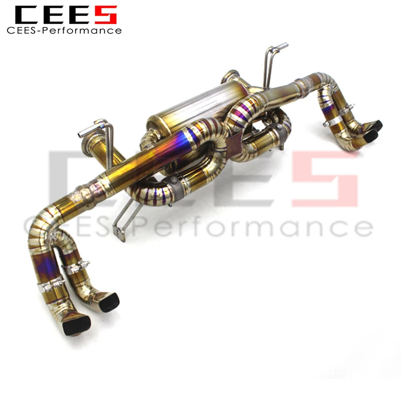 CEES  Titanium Valvetronic Catback Exhaust For Audi R8 V10 5.2 2017-2023 Racing Sport Car Exhaust Pipe Muffler