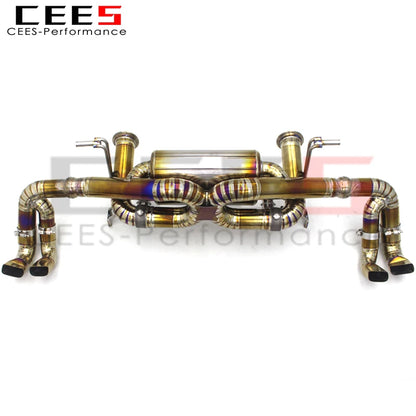 CEES  Titanium Valvetronic Catback Exhaust For Audi R8 V10 5.2 2017-2023 Racing Sport Car Exhaust Pipe Muffler