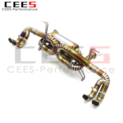 CEES  Titanium Valvetronic Catback Exhaust For Audi R8 V10 5.2 2017-2023 Racing Sport Car Exhaust Pipe Muffler