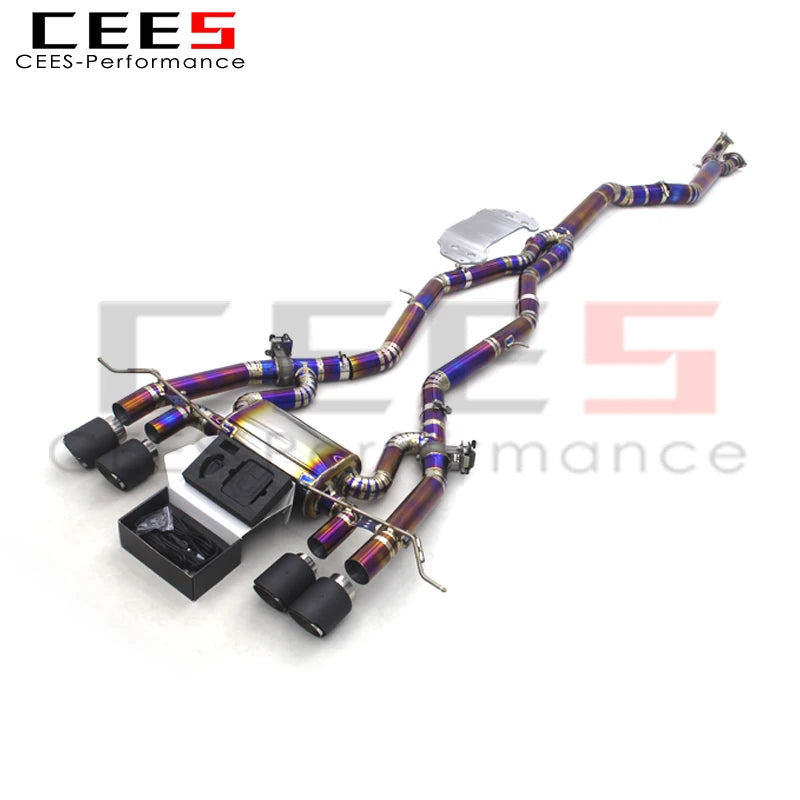 CEES Titanium Vlaved Catback Exhaust For BMW M3 G80 G82 G8X 3.0T 2020-2025 High Performance Exhaust Pipe muffler Car Exhaust pipe