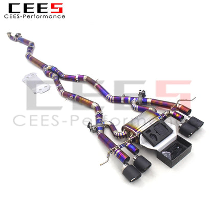 CEES Titanium Vlaved Catback Exhaust For BMW M3 G80 G82 G8X 3.0T 2020-2025 High Performance Exhaust Pipe muffler Car Exhaust pipe